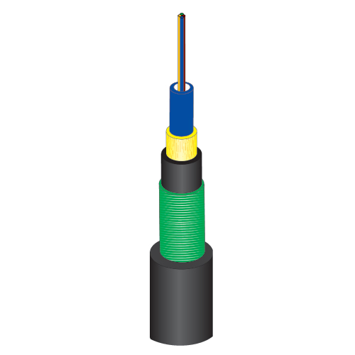 Çift Kılıflı, Tek Zırhlı, Tek Tüplü Fiber Optik Kablo Çift Kılıflı, Tek Zırhlı, Tek Tüplü Fiber Optik Kablo