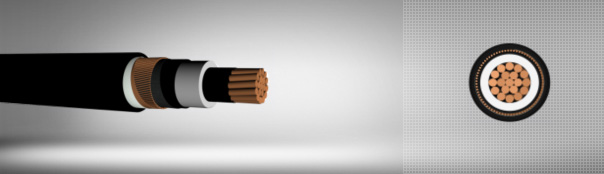 8.7 / 15 kV XLPE insulated single core longitudinal waterproof cables with copper conductor 8.7 / 15 kV XLPE insulated single core longitudinal waterproof cables with copper conductor