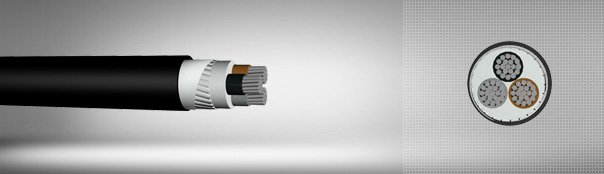 0.6 / 1 kV XLPE Insulated Flat Steel Wire Armored, Multi Core Cables With Aluminum Conductor